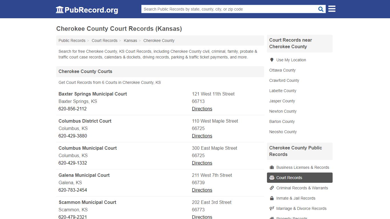 Free Cherokee County Court Records (Kansas Court Records)