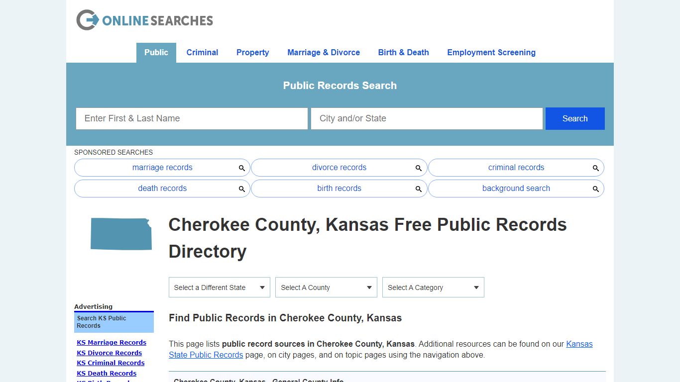 Cherokee County, Kansas Public Records Directory