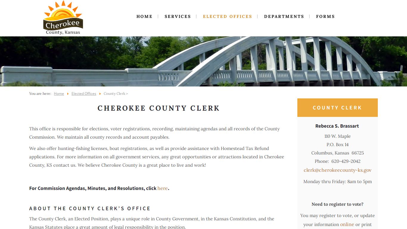 County Clerk > - Cherokee County, Kansas